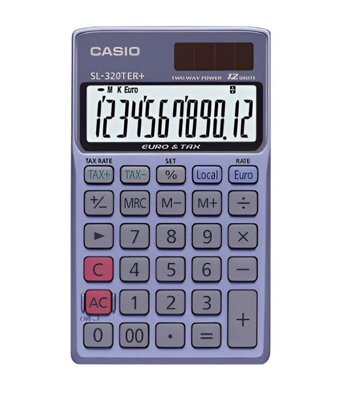 Kapesní kalkulačka Casio SL 320, 12místný displej, modrá
