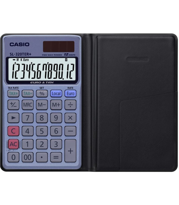 Kapesní kalkulačka Casio SL 320, 12místný displej, modrá