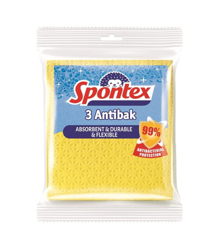 Houbové utěrky Spontex - antibakteriální, 3ks