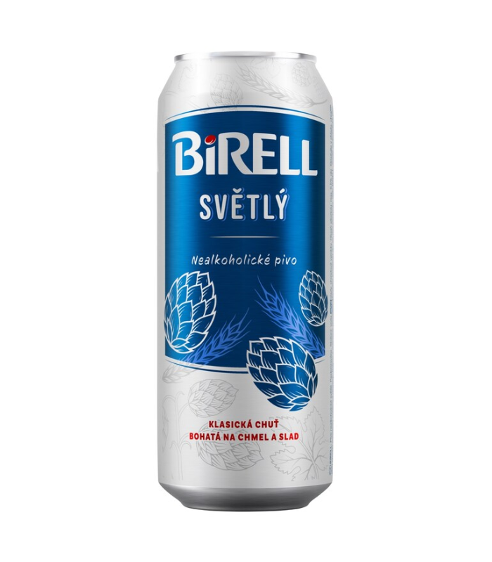 Nealkoholické pivo Birell - světlé, 24x 0,5 l, plech