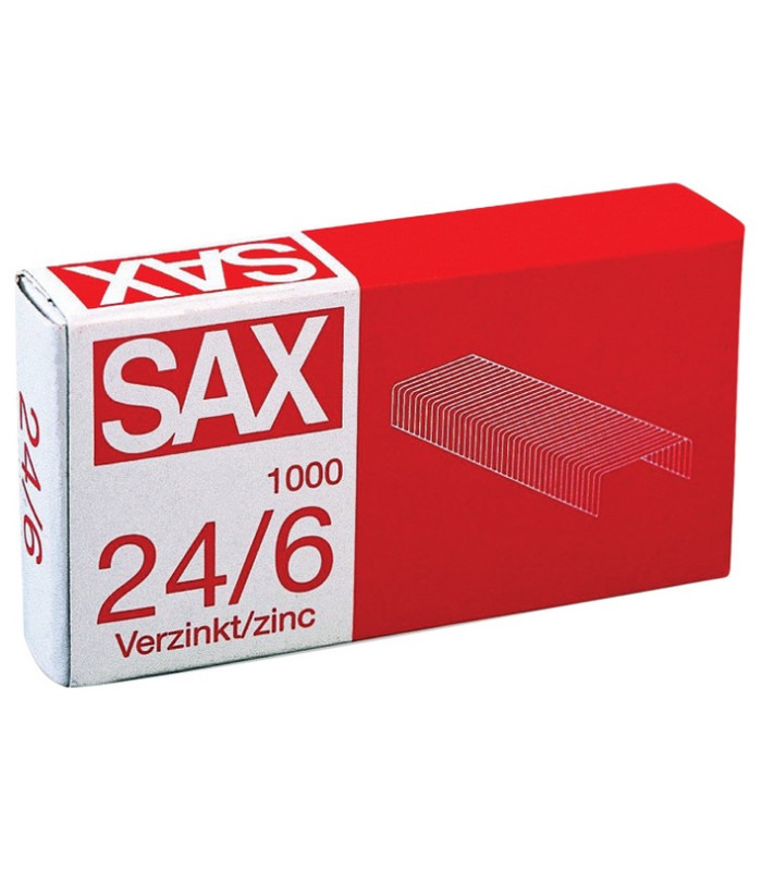 Drátky do sešívačky Sax - 24/6, 1000 ks
