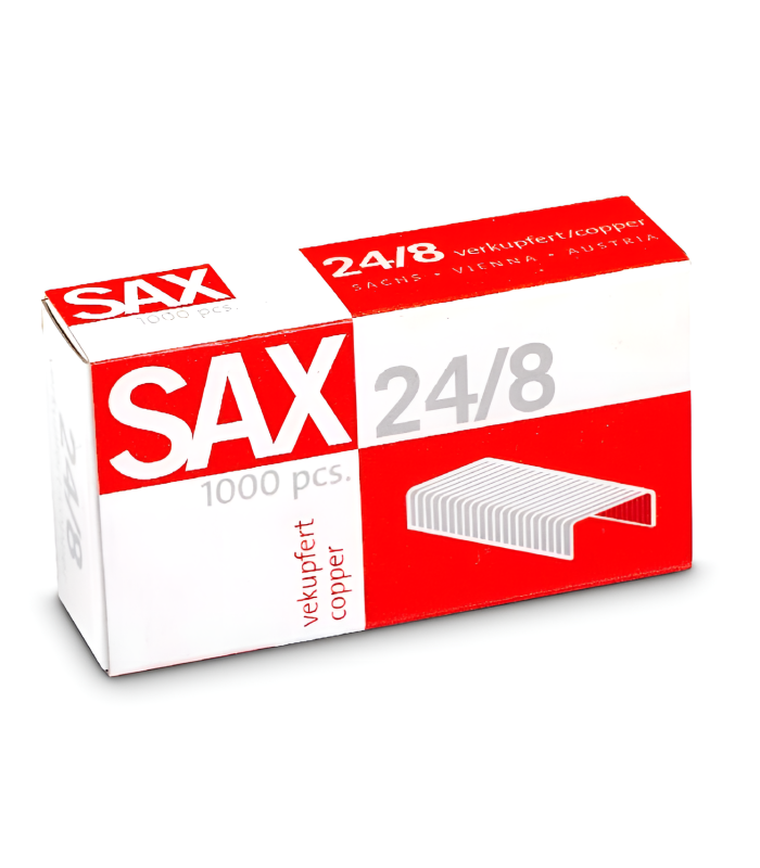 Drátky do sešívačky Sax - 24/8, 1000 ks