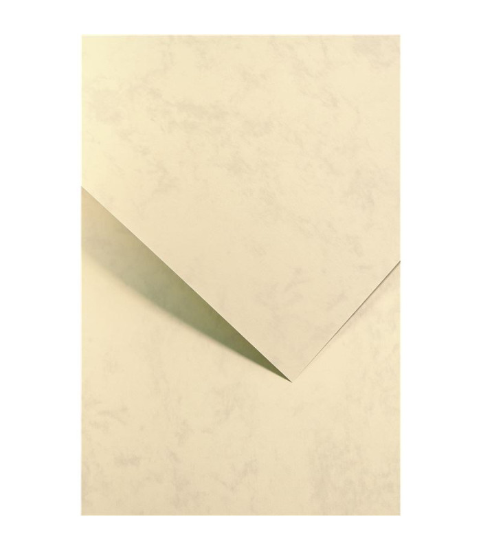 Ozdobný papír A4 Mramor - 220 g/m2, slonová kost, 20 listů