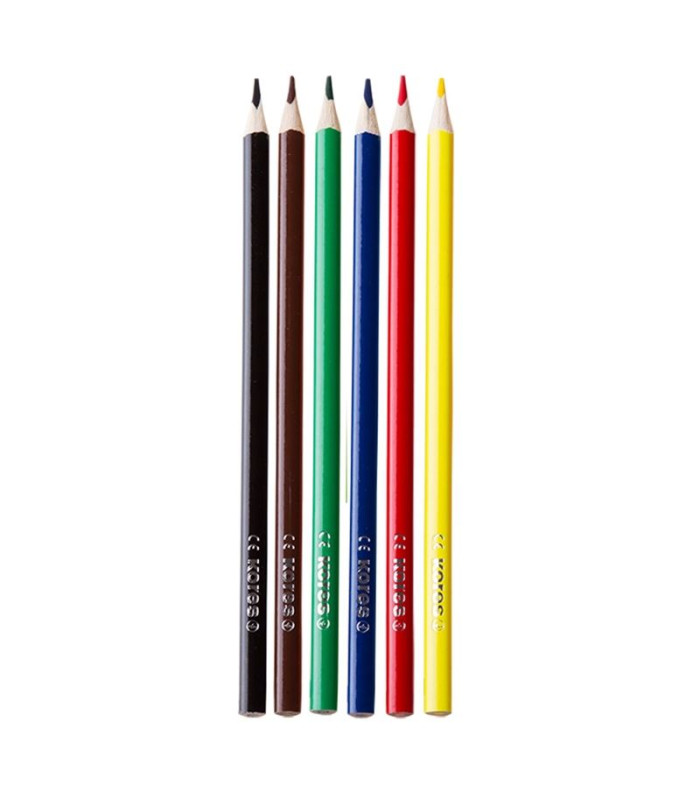 Trojhranné pastelky Kromas - 3 mm, 6 barev